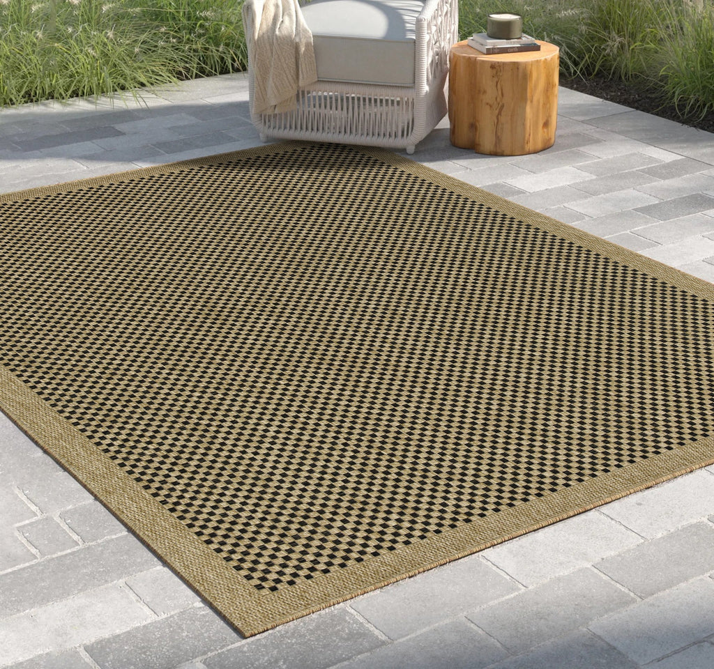 Earth GC_NTL1003 Jute/Black Indoor/Outdoor Area Rug