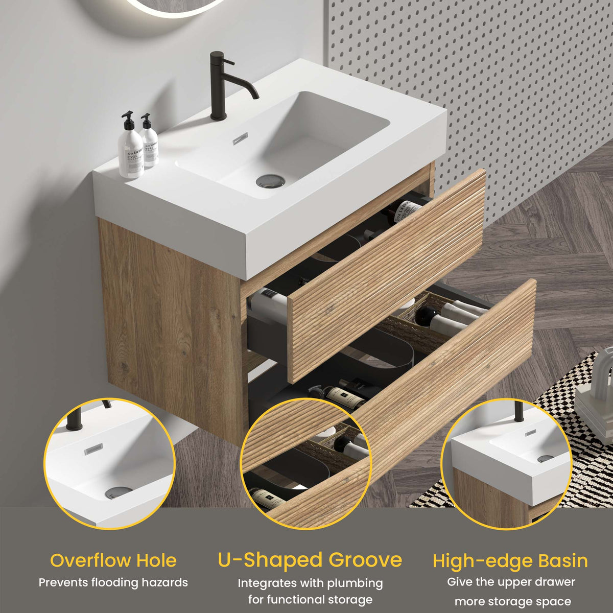 Grace 30'' Rough Bathroom Vanity