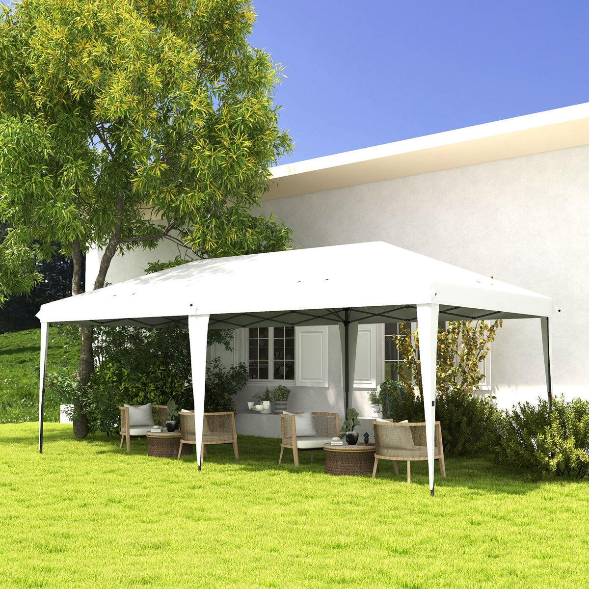 Outsunny 10' x 19.2' Pop Up Canopy Tent
