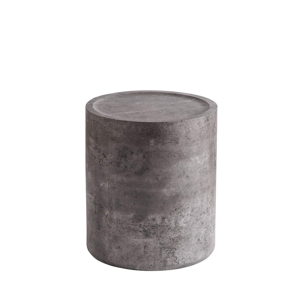 Modern Faux Concrete Round Corner Accent Table