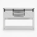 46" Modern Farmhouse Entryway Table with Storage & Sliding Barn Door