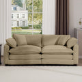 Modern Fabric Living Room Sofa with 4 Pillows