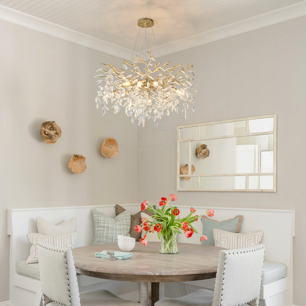 8-Light Chandelier Crystal Ceiling Lamp