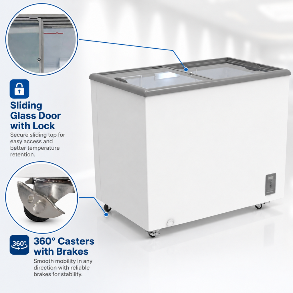 7.0 Cu.Ft Commercial Display Chest Freezer