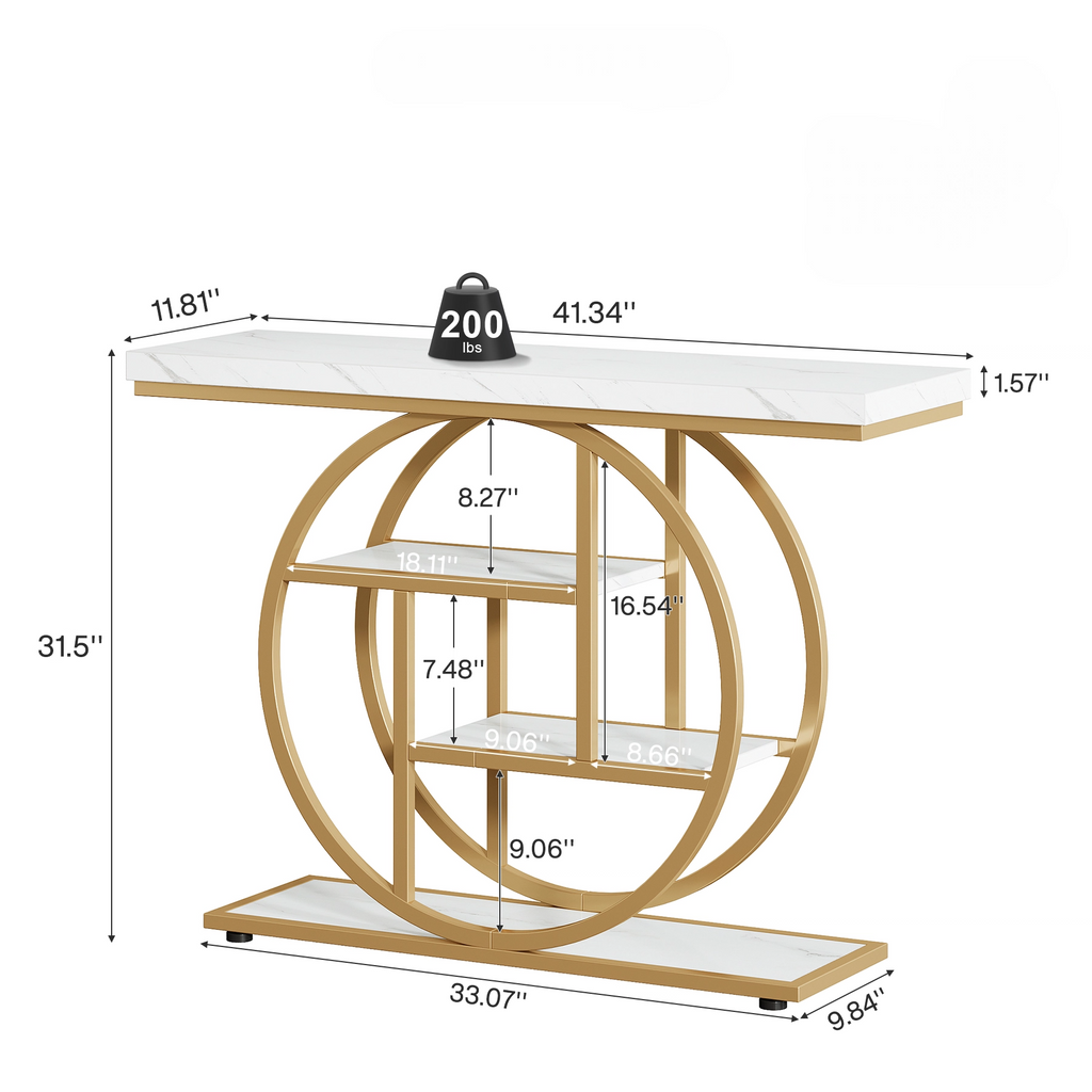 41.3" Industrial Console Table