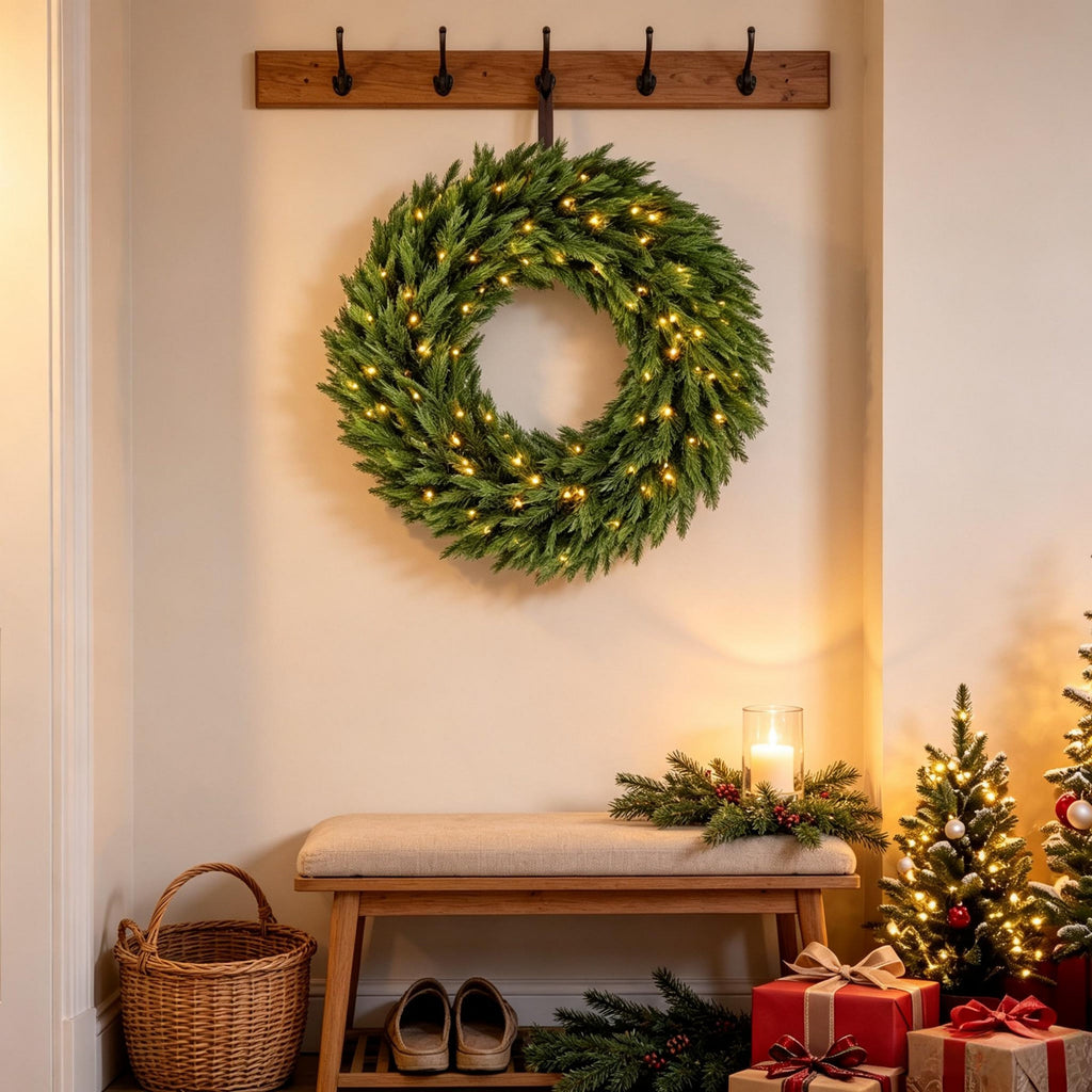 36 in Pre-Lit Norwegian Spruce Christmas Wreath
