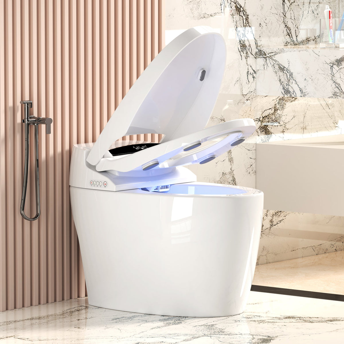 Smart Toilet with Heated Bidet Seat