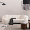 93.31" Minimalist Curved Sofa, 3 Seater