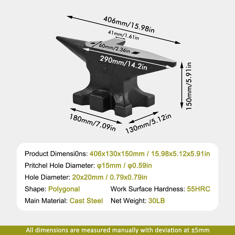 Multi-Angle Anvil - 30lb Cast Steel