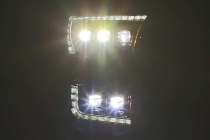 AlphaRex 17-20 Ford Raptor NOVA LED Proj Headlights Plank Style Alpha Black w/Activ Light/Seq Signal 880163 *Discontinued