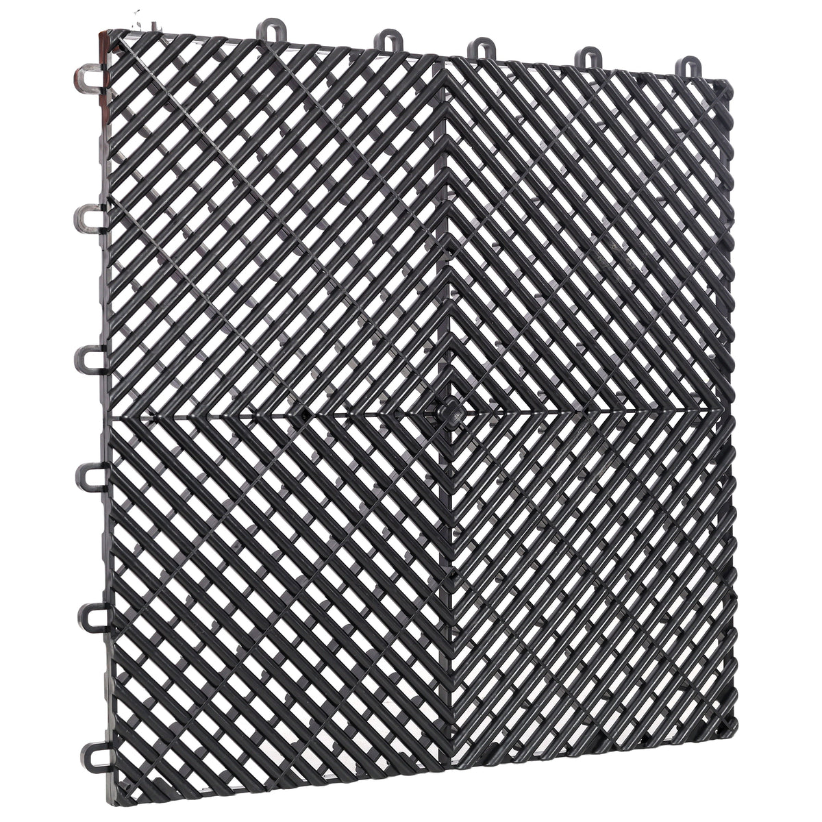25pcs Plastic Garage Floor Mats - 15.6"x15.6"