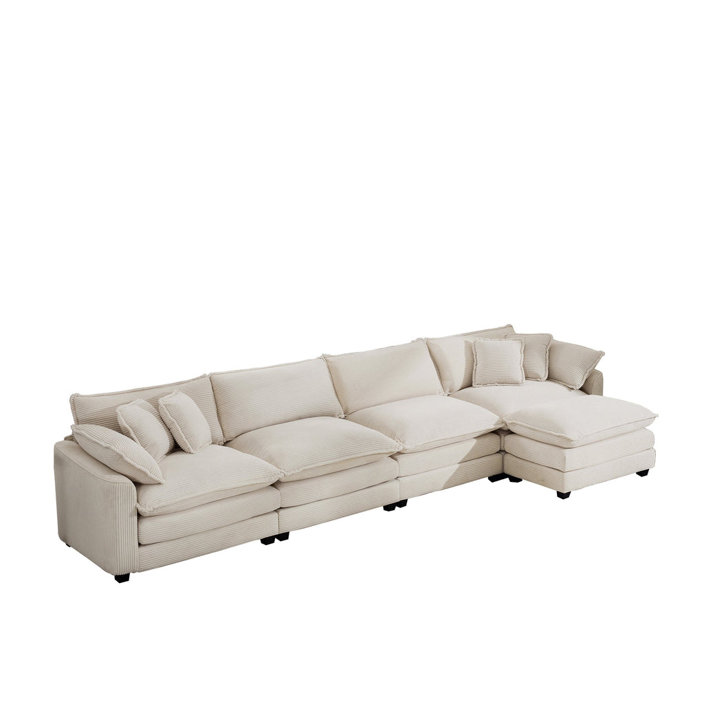 Modern Upholstered L Shape Modular Sectional Sofa