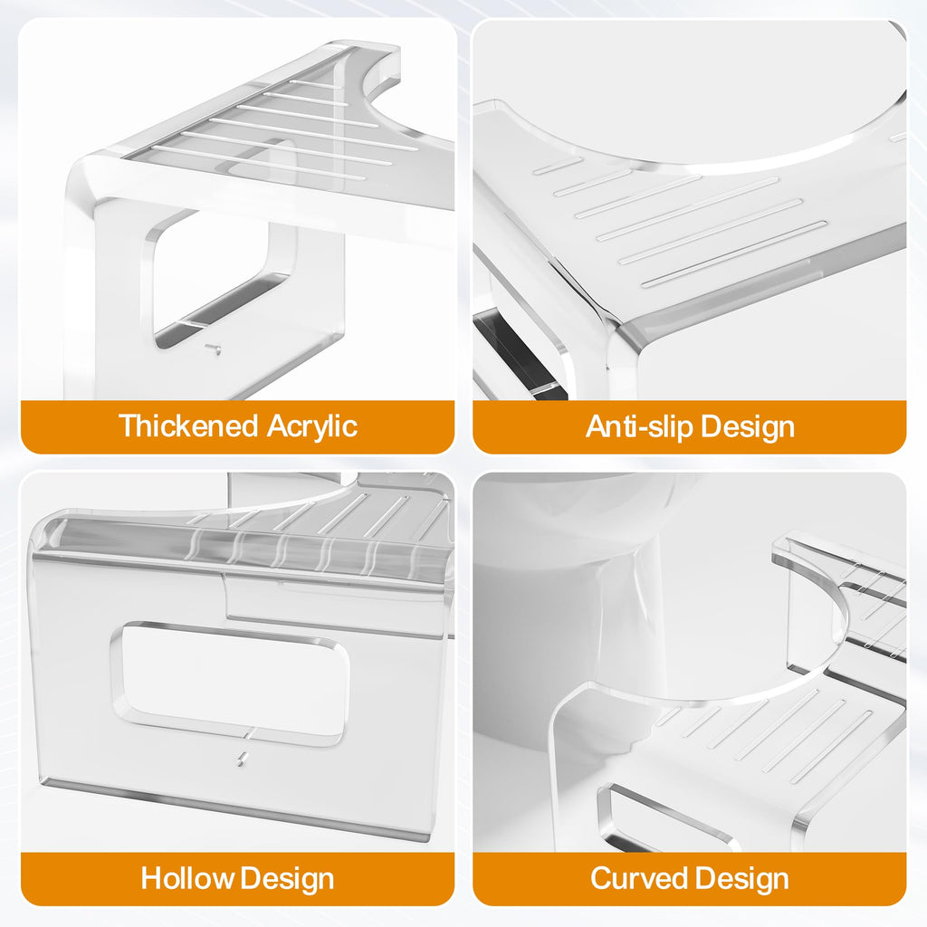 7'' Tall Acrylic Toilet Stool