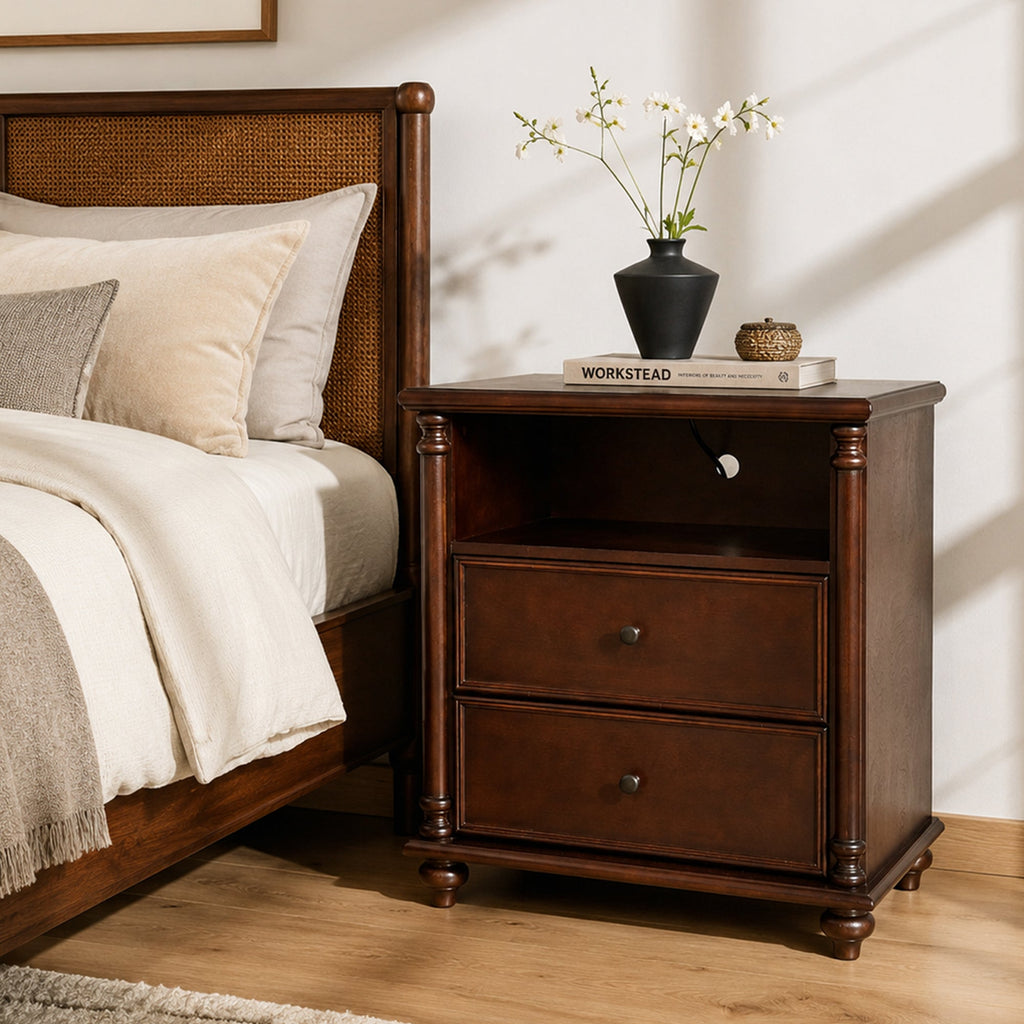 28" Nightstand with Charging Station