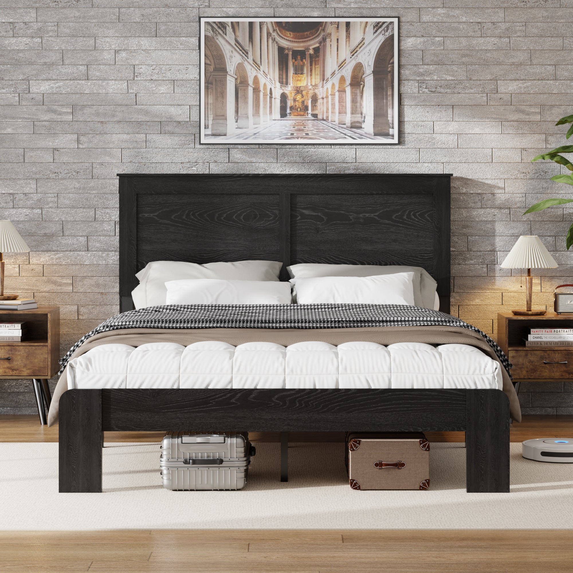 Full Size Wood Platform Bed Frame