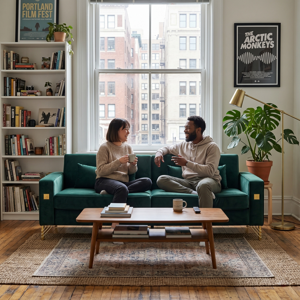 FX-P18-RG2 Luxury Emerald Sofa