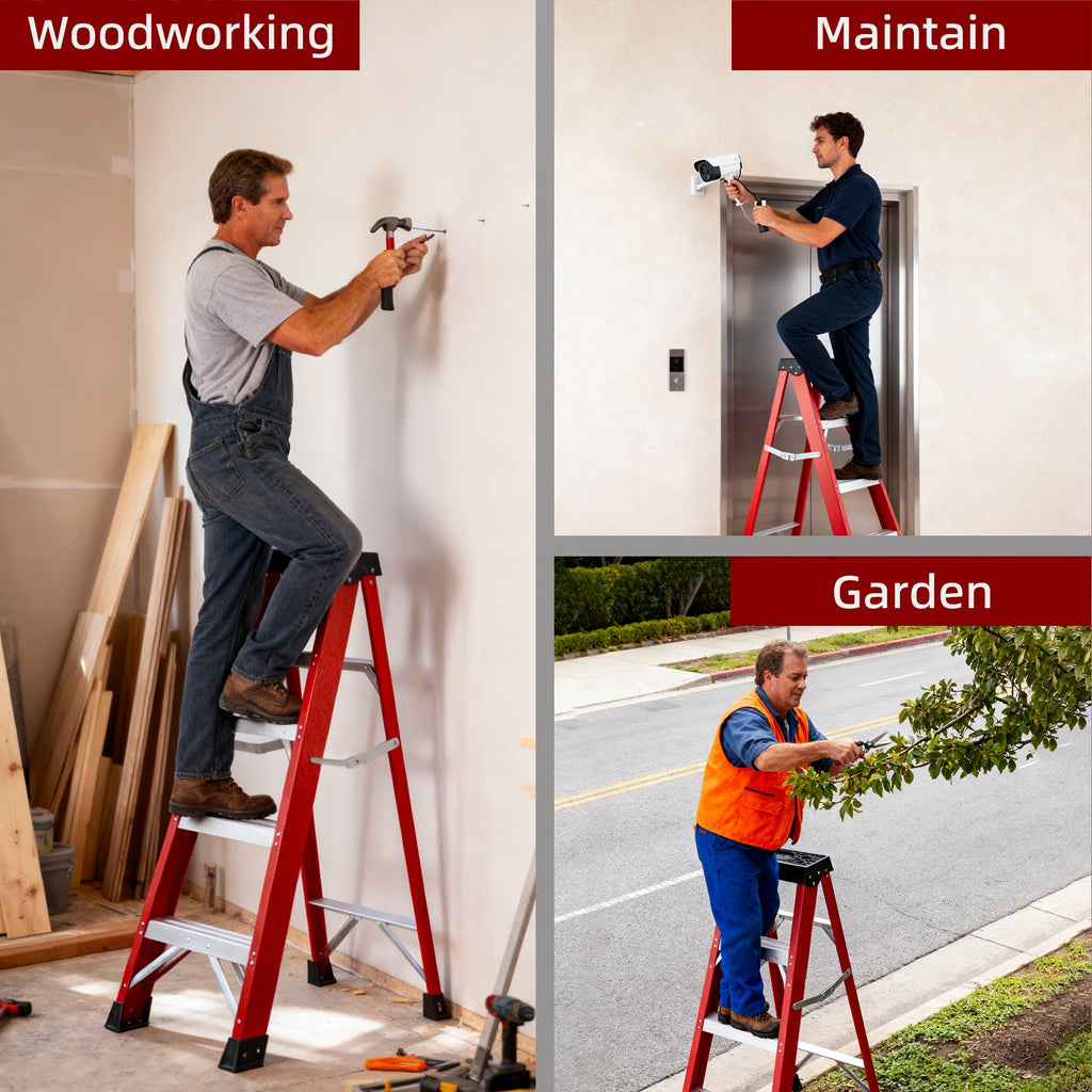 Fiberglass Single-Sided Stepladder