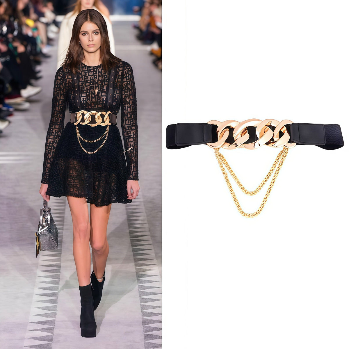 Elastic Fashion Suit Coat Decorative Belt