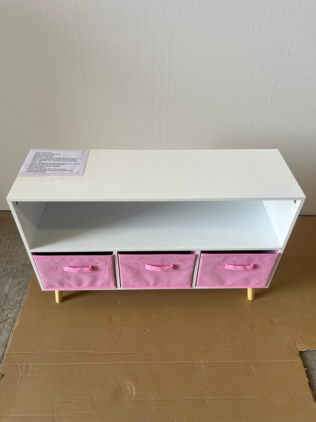 Kids Bookcase with Collapsible Fabric Drawers