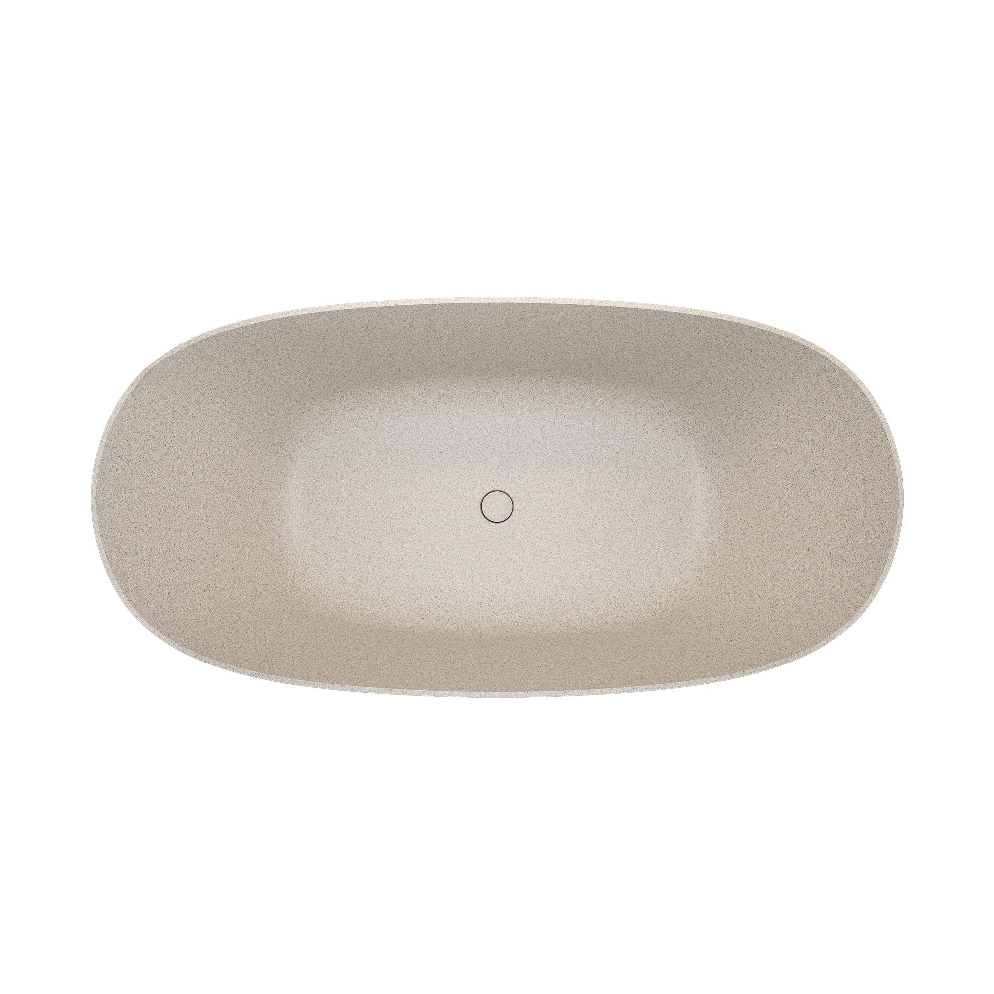 61'' Freestanding Bathtub Resin Stone Soaking Bathtub