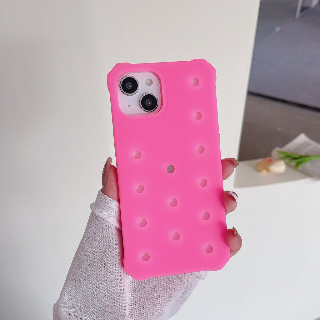 Silicone Hole Phone Case Protective Cover Three-dimensional