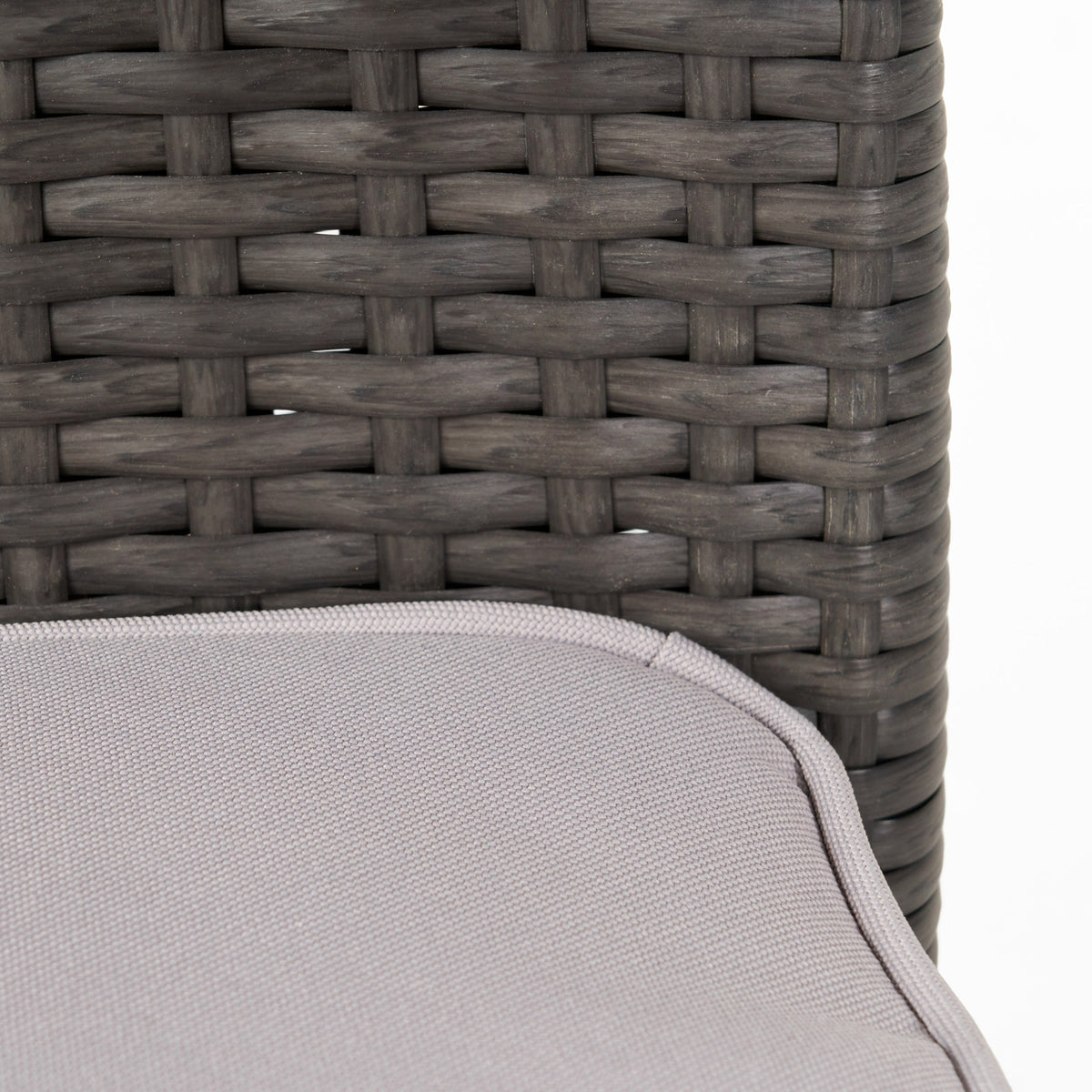 Outdoor PE Rattan Stacking Chair Set with Cushions (Set of 4)