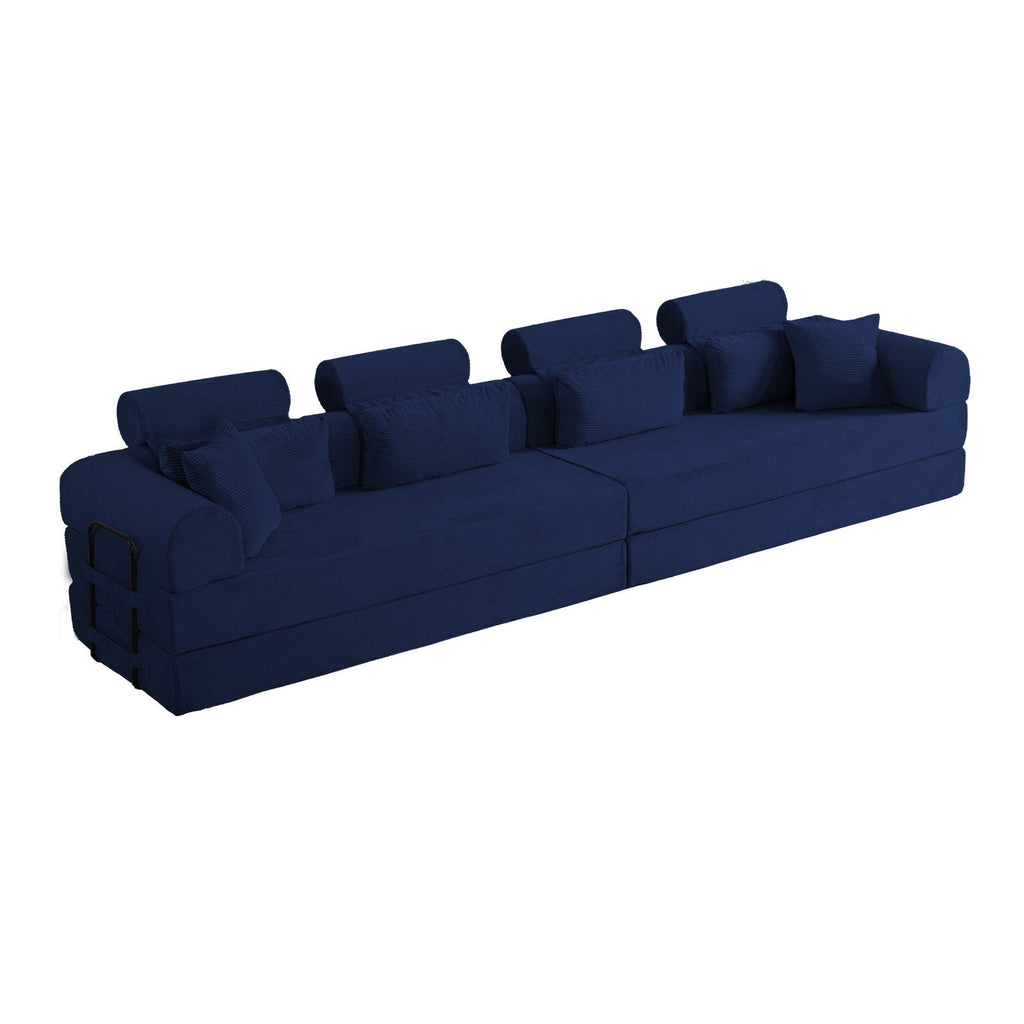 L Shape Modular Sectional Sofa - Blue