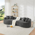 Modern Cloud 4-Seater Sectional Curved Sofa