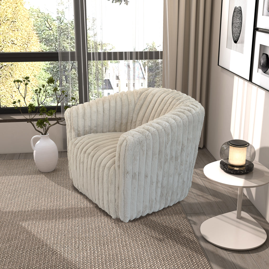 Elegant Style Mira Mid-Century Modern Velvet Swivel Chair
