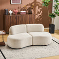 Cozelle 2-Piece Modern Curved Cloud Upholstered Boucle Sofas