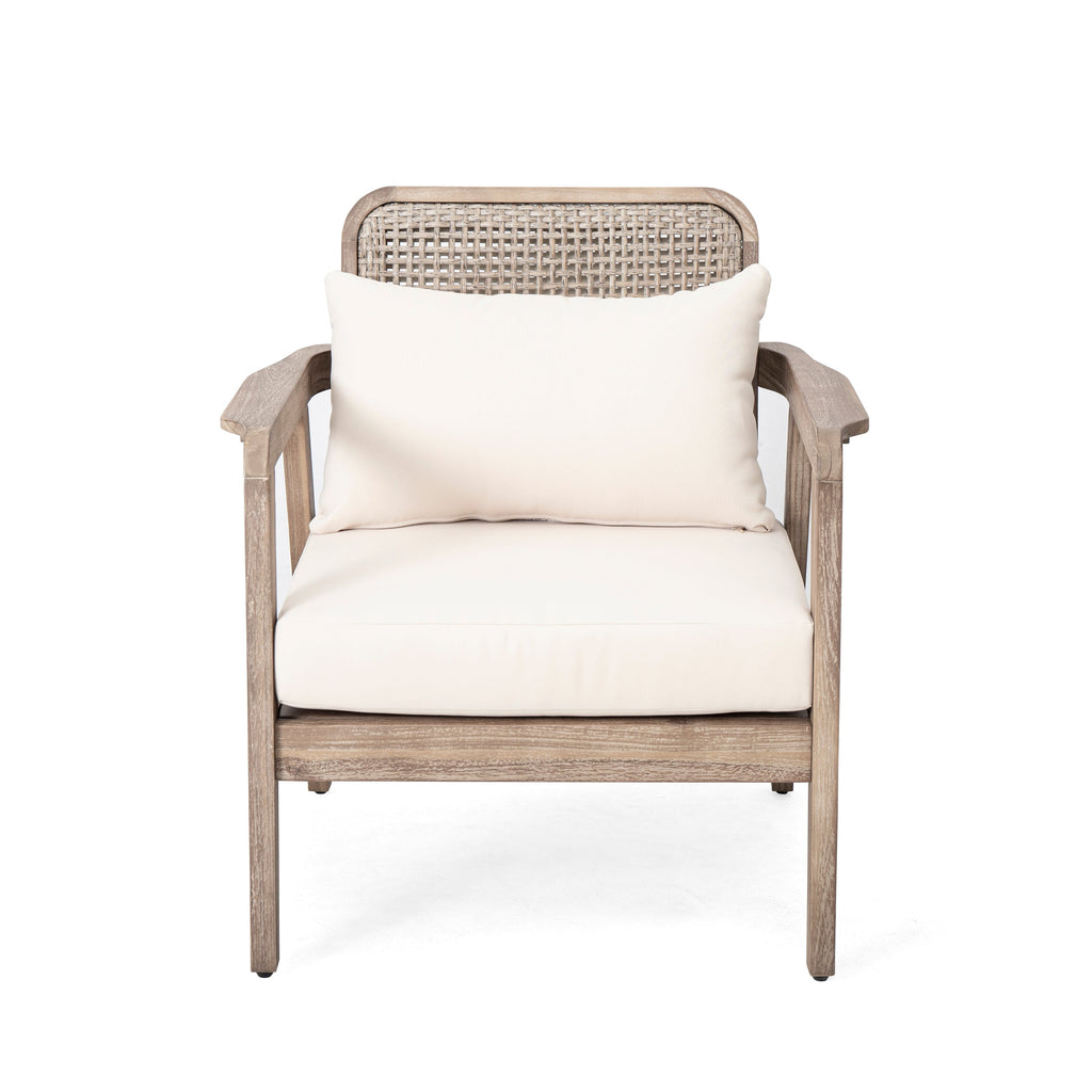 Outdoor Acacia Wood Patio Club Chair