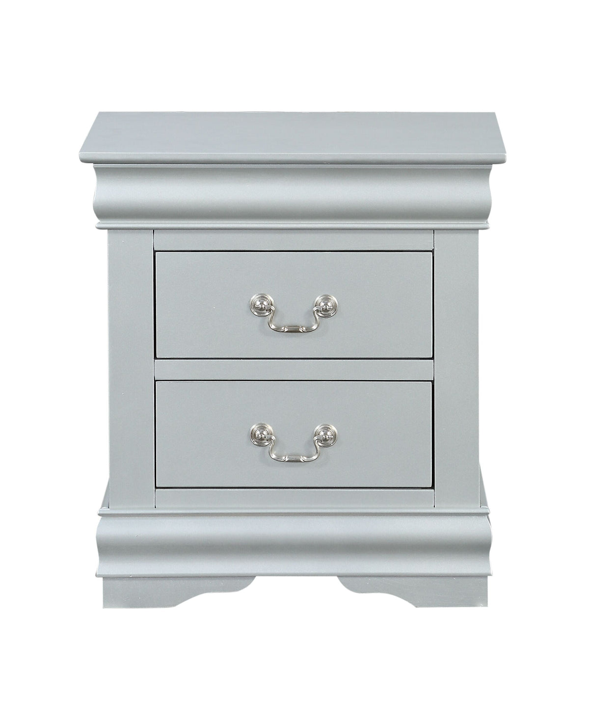 Louis Philippe III Platinum Finish Nightstand