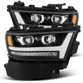 AlphaRex 19-20 Dodge Ram 1500 LUXX LED Proj Headlights Plnk Style Black w/Activ Light/Seq Signal/DRL 880543 *Discontinued