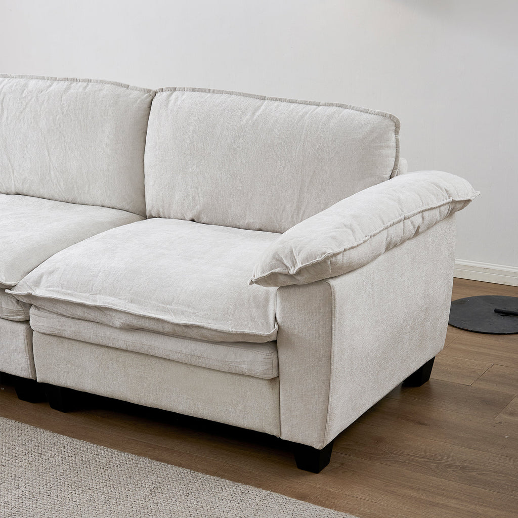 Luxury L Shape Sofa with Ottoman