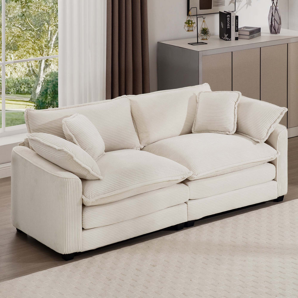 Modern Fabric Living Room Sofa 2 Seater
