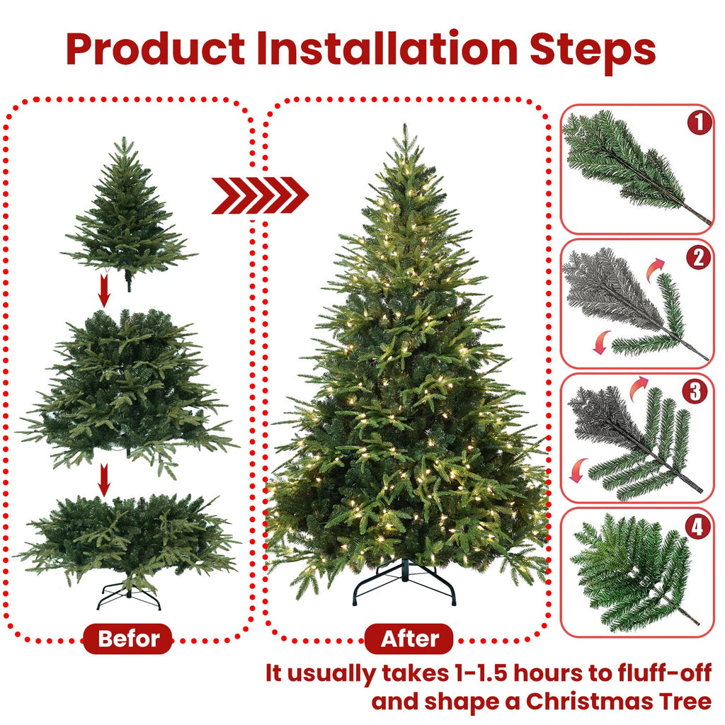4ft Pre-Lit Artificial Christmas Tree