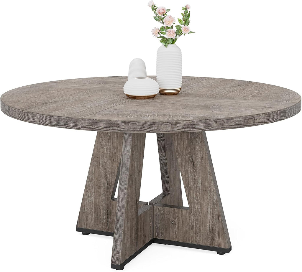 47" Round Farmhouse Dining Table – Rustic