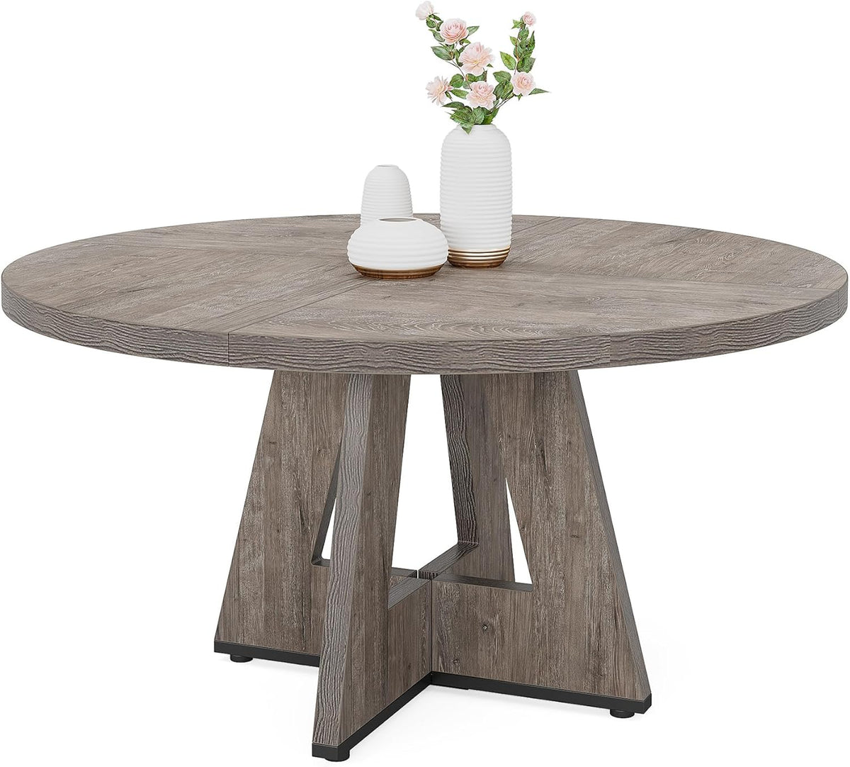 47" Round Farmhouse Dining Table – Rustic