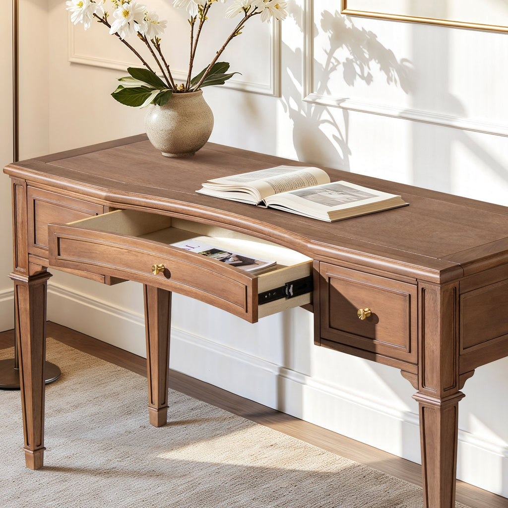 Dauphin 55" 3-Drawer Wood Executive Desk