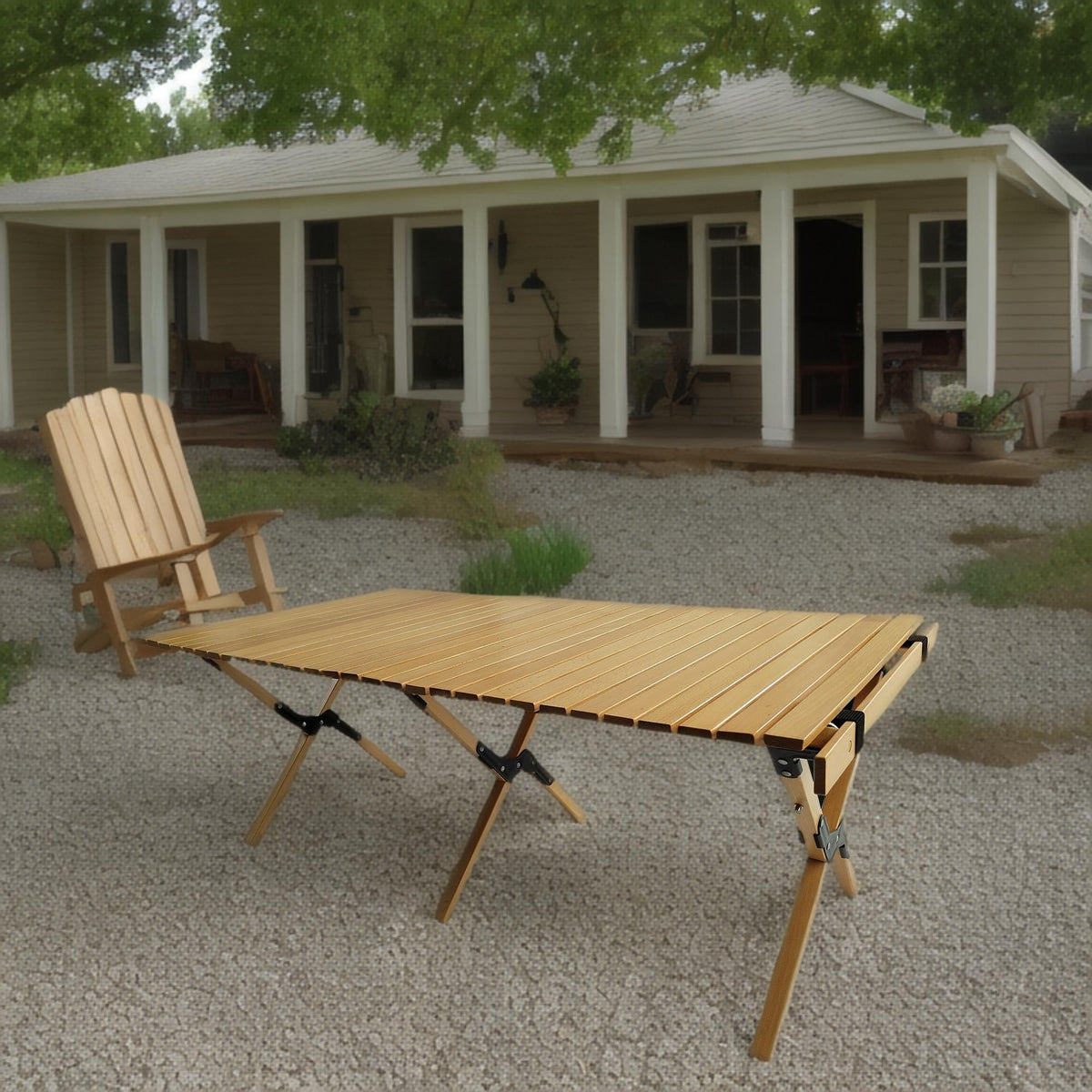 Multi-Function Wooden Foldable Portable Patio Dining Table