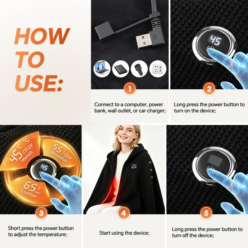 Office Smart Heating Shawl USB