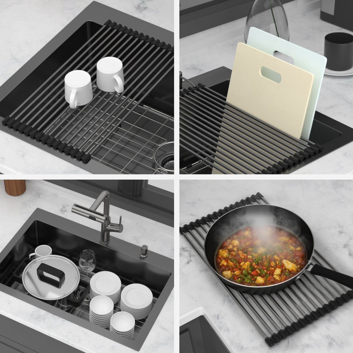 30" Drop-In Gunmetal Kitchen Sink