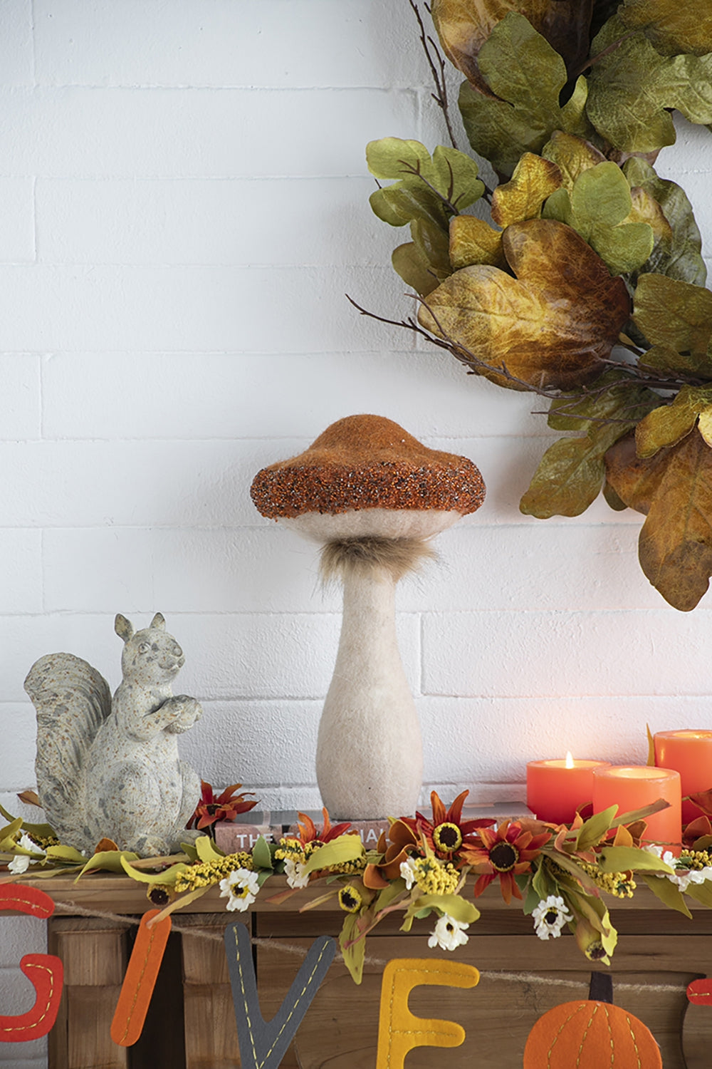 Farmhouse Mushroom Figurines - Set of 2