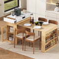 TREXM Extendable Dining Table with Folding Tabletop