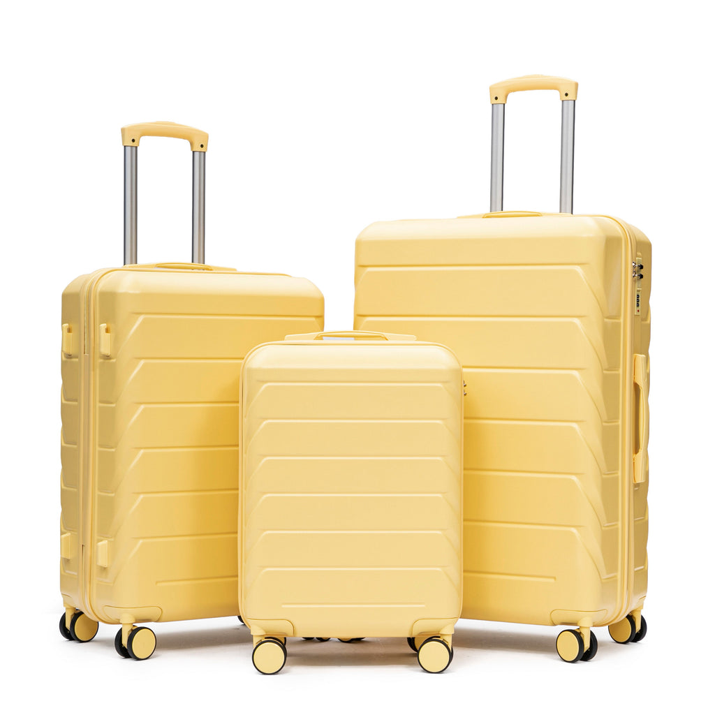 3-Piece Luggage Set (20+24+28 Inch) - Yellow
