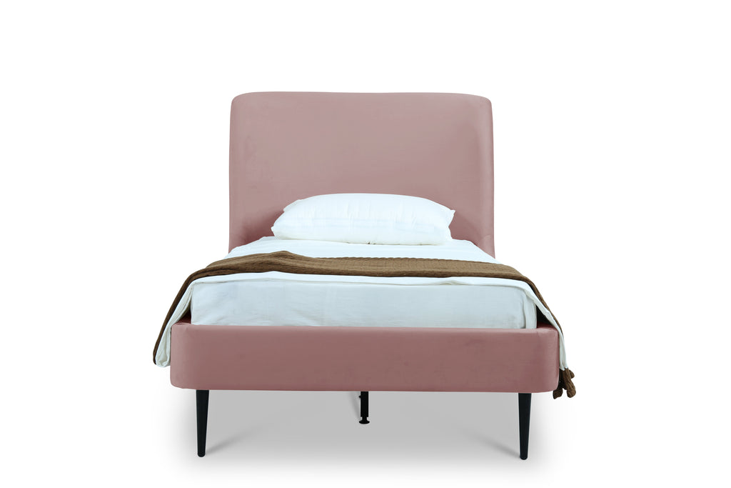 Heather Upholstered Velvet Twin Bed