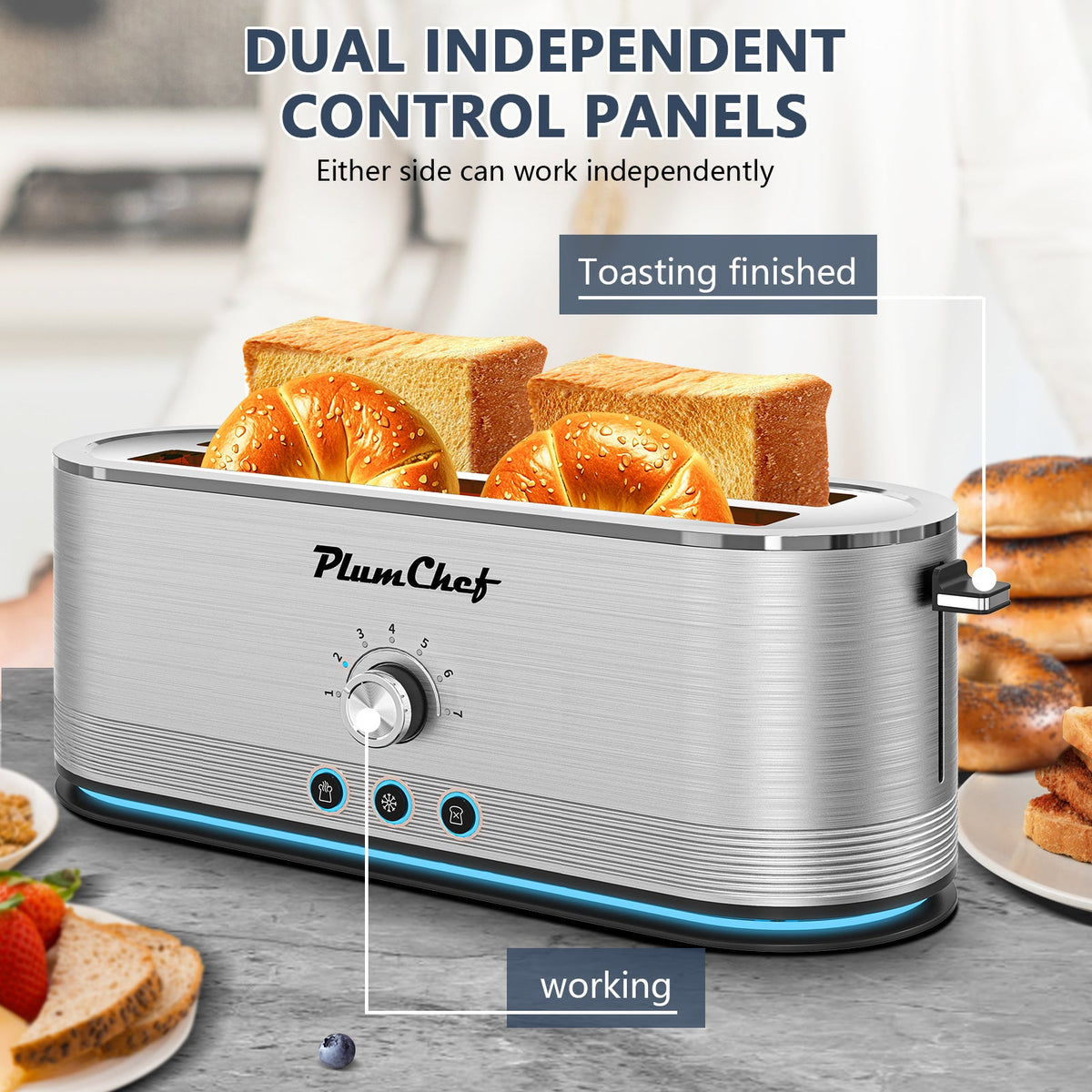 Stainless Steel 4-Slice Toaster