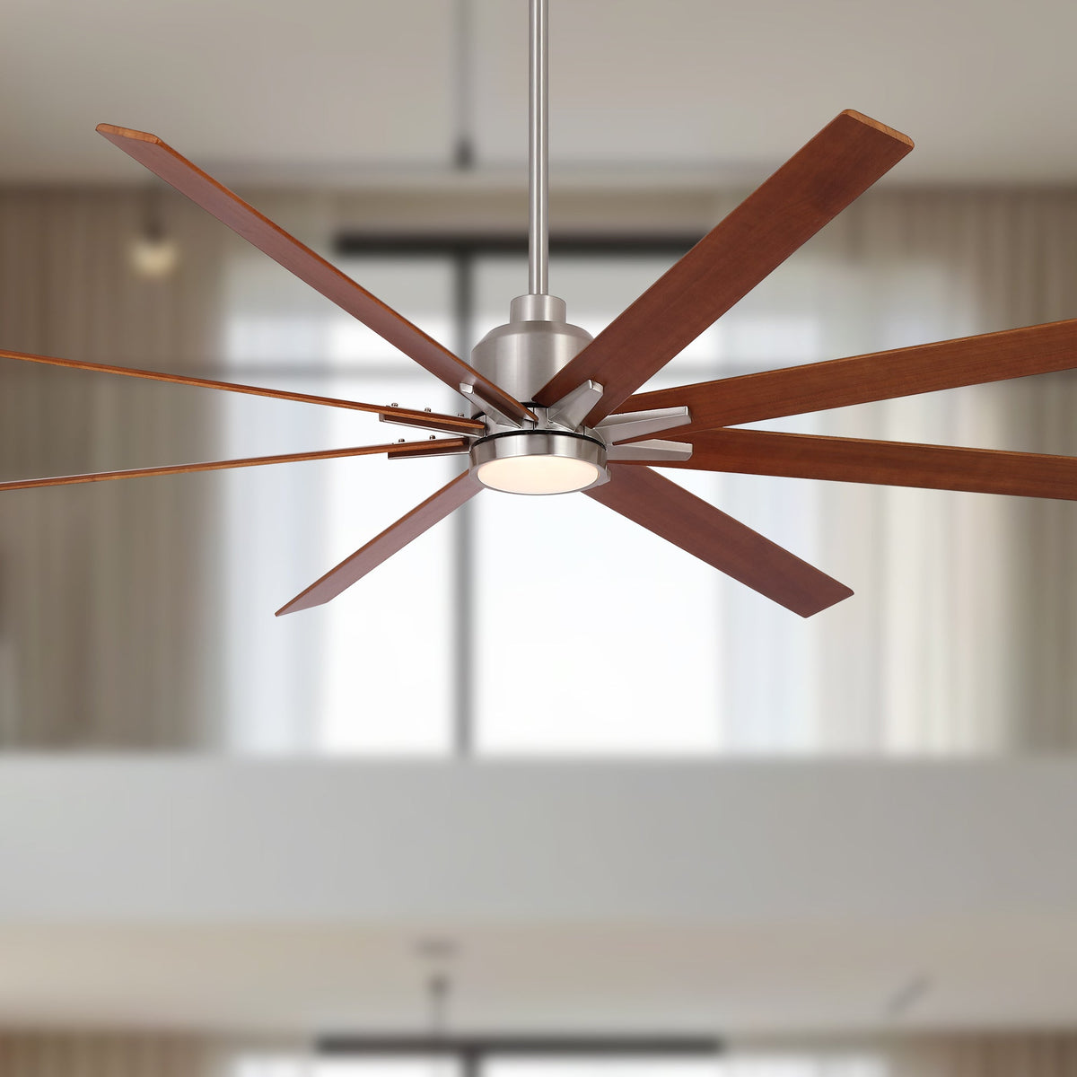 84" Oversized Large Brushed Nickel Ceiling Fan