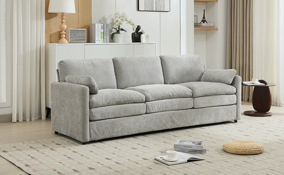 89" Cozy Upholstered 3-Seater Sofa Oversized Comfy Cloud Sofa