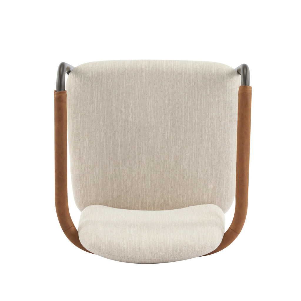 Dining Chair Set of 2 - Espresso and Beige